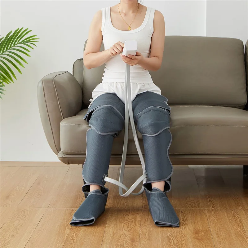 JB-706-03 3-section Air Compression Leg Massager Heat Therapy Muscle Relaxation Device for Thigh / Calf / Foot, EU Plug
