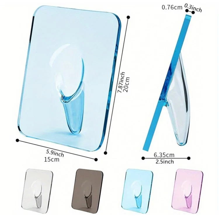 Creative Art Photo Frame Vase Clear Acrylic Hydroponic Flower Arranger Ornament Decorative Frame - Blue