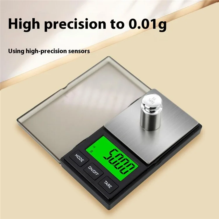 1000g  /  0.01g 5 Unités Portable Échelle de Bijoux en Acier Inoxydable Petite Échelle Électronique Numérique de Poche