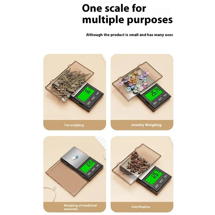 1000g  /  0.01g 5 Unités Portable Échelle de Bijoux en Acier Inoxydable Petite Échelle Électronique Numérique de Poche