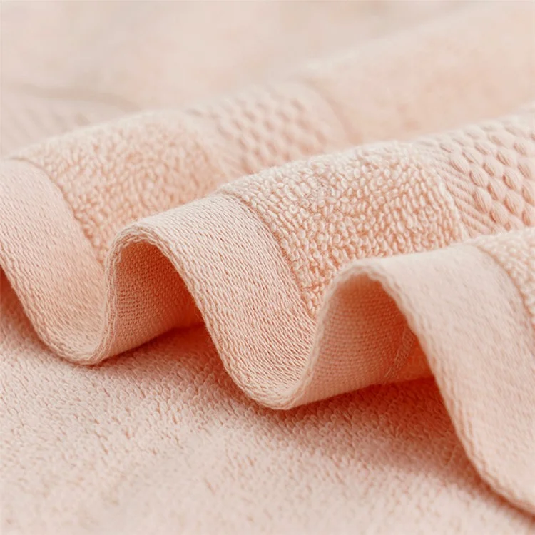 Toalha de Algodão Macio Altamente Absorvente Toalha de Banho Toalha de Mão Pano de Limpeza Facial - Rosa