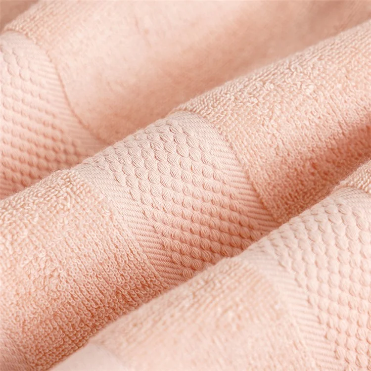 Toalha de Algodão Macio Altamente Absorvente Toalha de Banho Toalha de Mão Pano de Limpeza Facial - Rosa