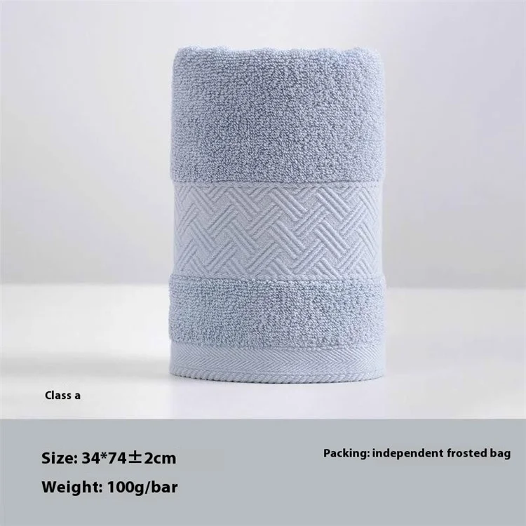 Toalha Altamente Absorvente Macia de Algodão Toalha de Banho Toalha de Mão Pano de Limpeza Facial - Azul