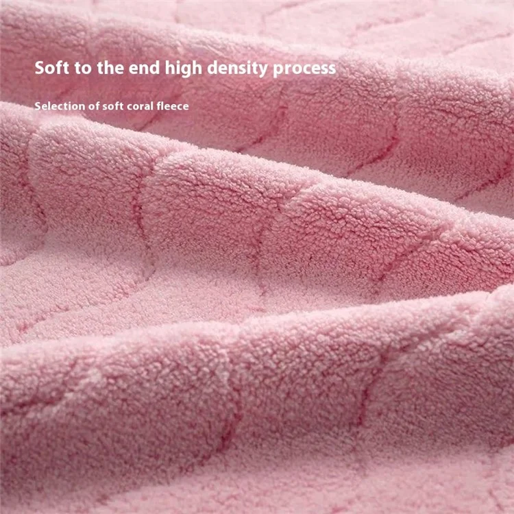 Serviette de bain en polaire de corail 35x75cm Super fortement absorbante Serviette de bain Séchage rapide Sans peluches Serviette de toilette - Rose