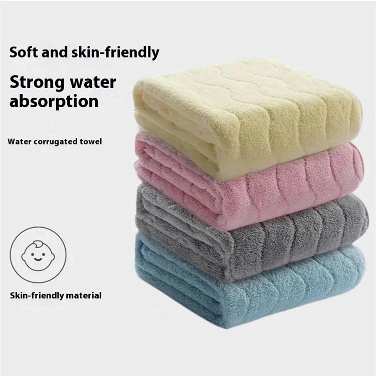 Serviette de bain en polaire de corail 35x75cm Super fortement absorbante Serviette de bain Séchage rapide Sans peluches Serviette de toilette - Rose
