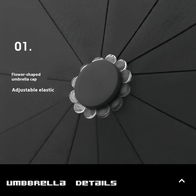 Windproof Large Umbrella 24-Rib Sun and Rain Proof Umbrella for 2 People - Sky Blue