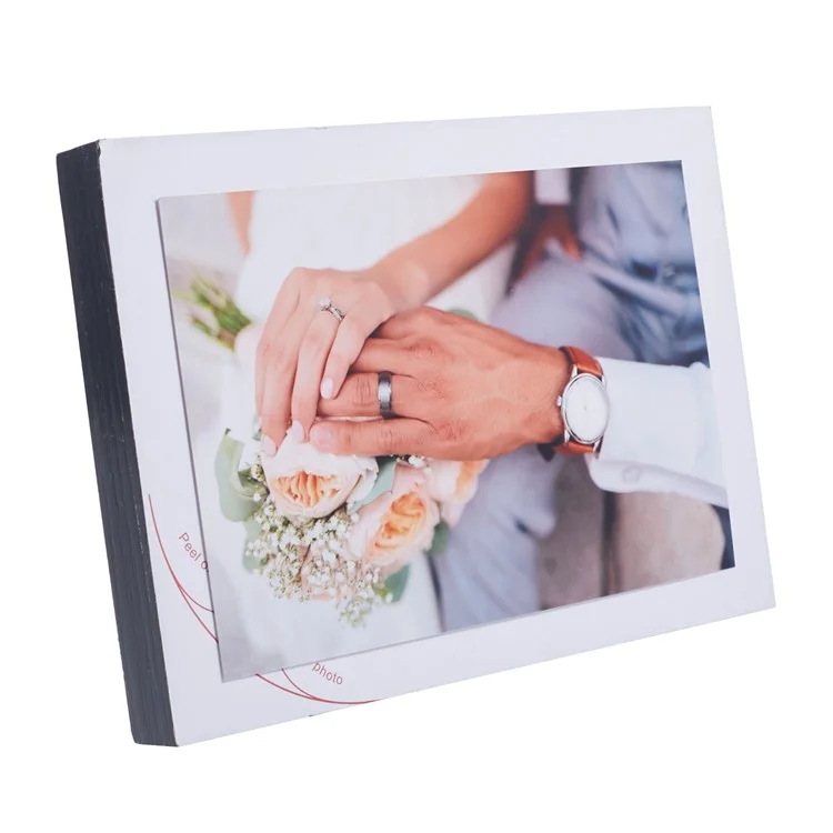 Bulk Purchasing 7-inch Photo Replaceable Picture Display Frame Self-Adhesive Wooden Photo Frame
