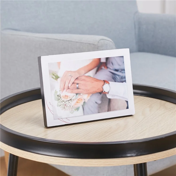 Bulk Purchasing 7-inch Photo Replaceable Picture Display Frame Self-Adhesive Wooden Photo Frame