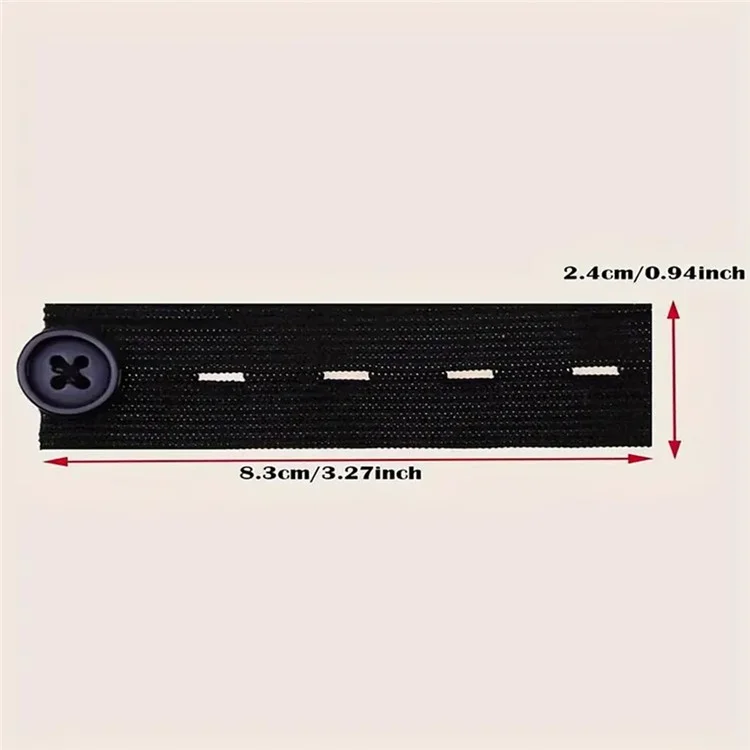 6PCS Elastic Waistband Extender Buttons Jeans Pants Waist Extenders for Men, Pregnant Women - White