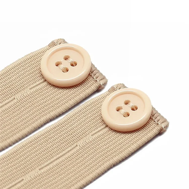 6PCS Elastic Waistband Extender Buttons Jeans Pants Waist Extenders for Men, Pregnant Women - White