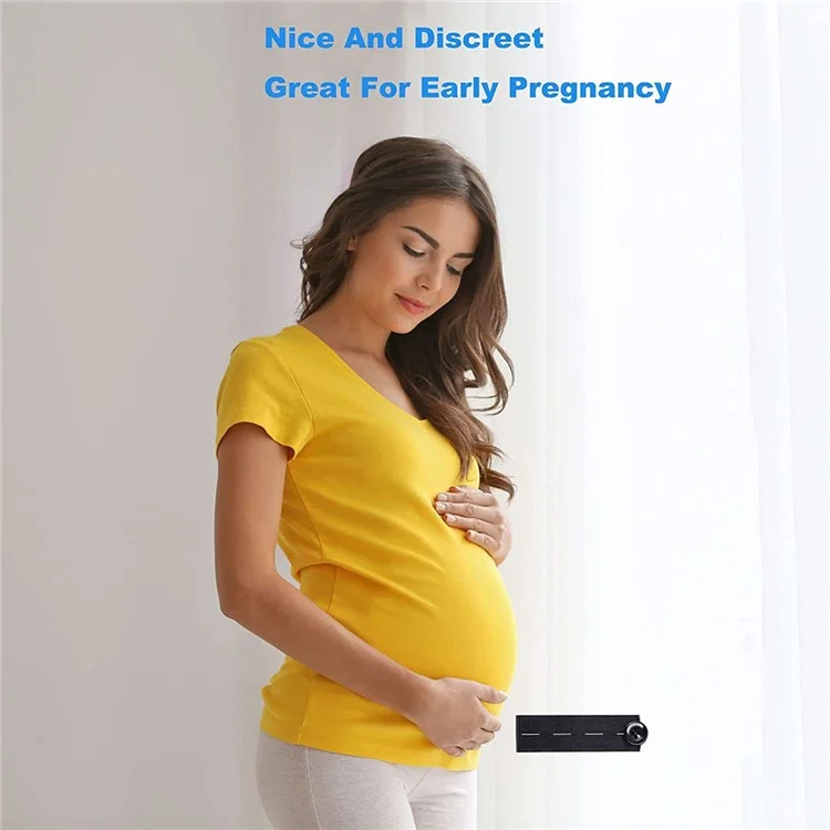 6PCS Elastic Waistband Extender Buttons Jeans Pants Waist Extenders for Men, Pregnant Women - White