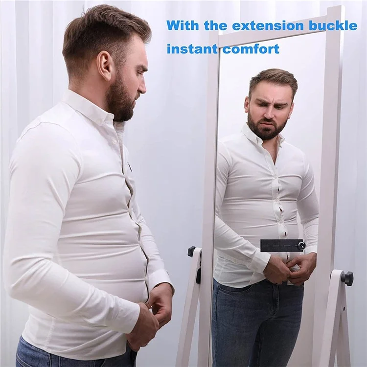 6PCS Elastic Waistband Extender Buttons Jeans Pants Waist Extenders for Men, Pregnant Women - White