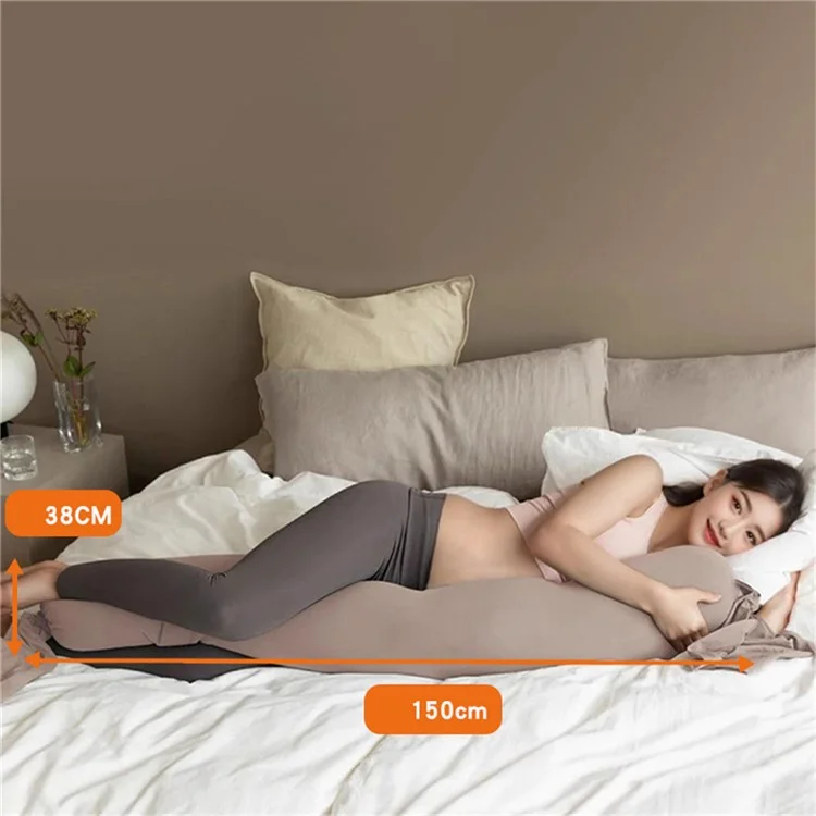 Adjustable Shaping Cushion for Side Sleeping Pregnancy Pillow for Back / Legs / Belly Support - Pink