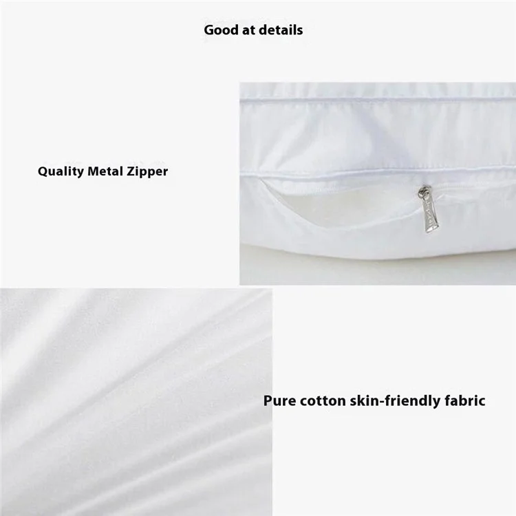 48x74cm Throw Pillow Insert Pure Cotton Cover High Pillow Polyester Stuffer Cushion 1000g