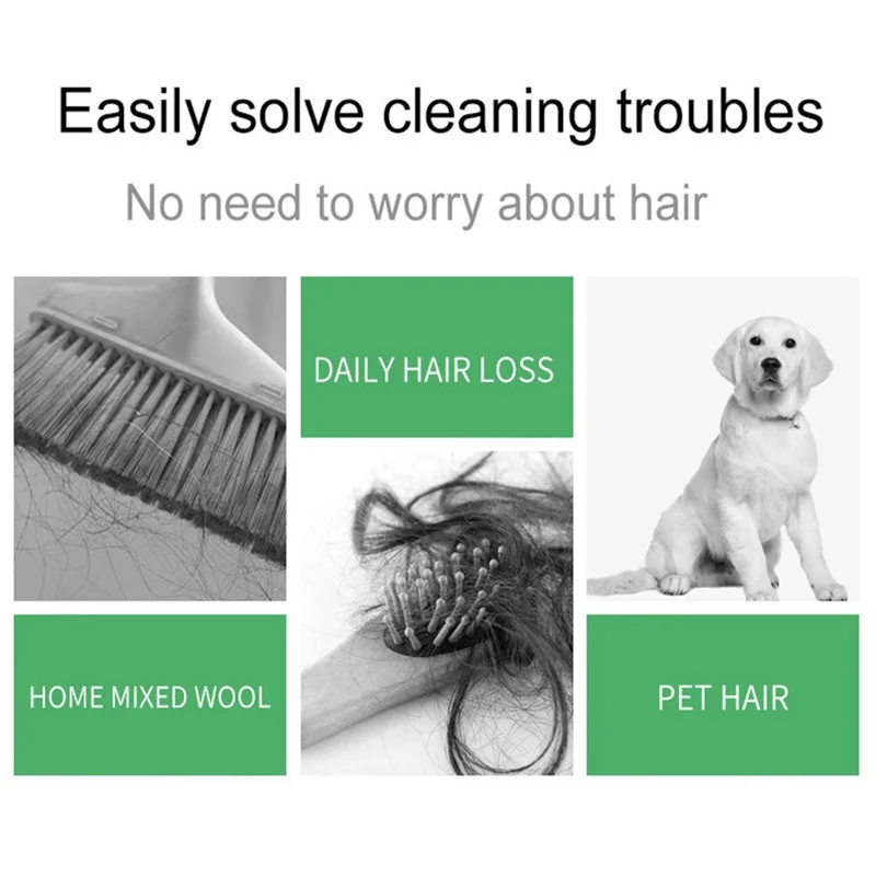 8-Section Handle Broom and Dustpan Set for Home Kitchen Office - Black / Orange