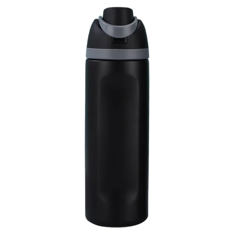 24oz 304 нержавеющая сталь Водяной бутылки Портативная термоизоляция Питьевой Кубок (BPA-Бесплатно, Нет Сертификация FDA) - Черный