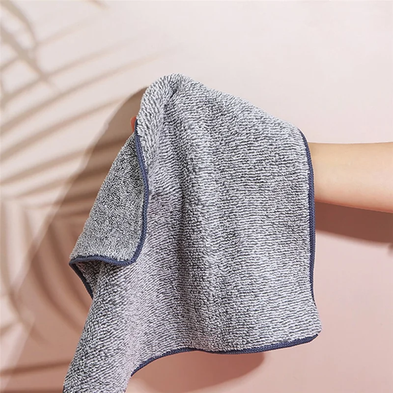 5Pcs 20x20cm Strong Water-Absorbent Thicken Microfiber Rag Home Cleaning Kitchen Dish Washing Towel
