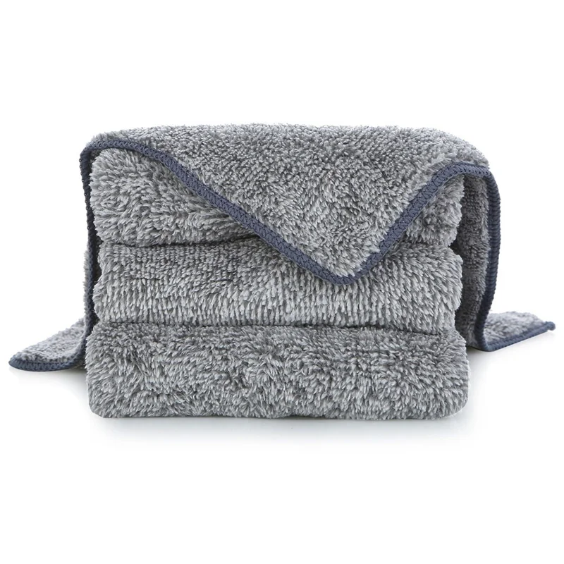 5Pcs 25x25cm Strong Water-Absorbent Thicken Microfiber Rag Home Cleaning Kitchen Dish Washing Towel