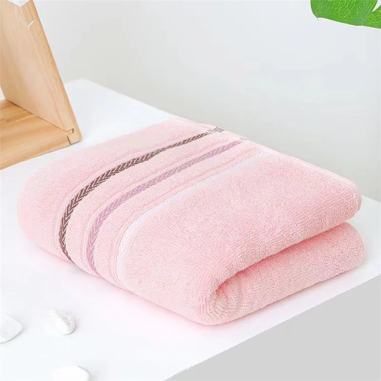 Toalhas de Rosto de Algodão com Padrão de Seta 34x74cm - Rosa