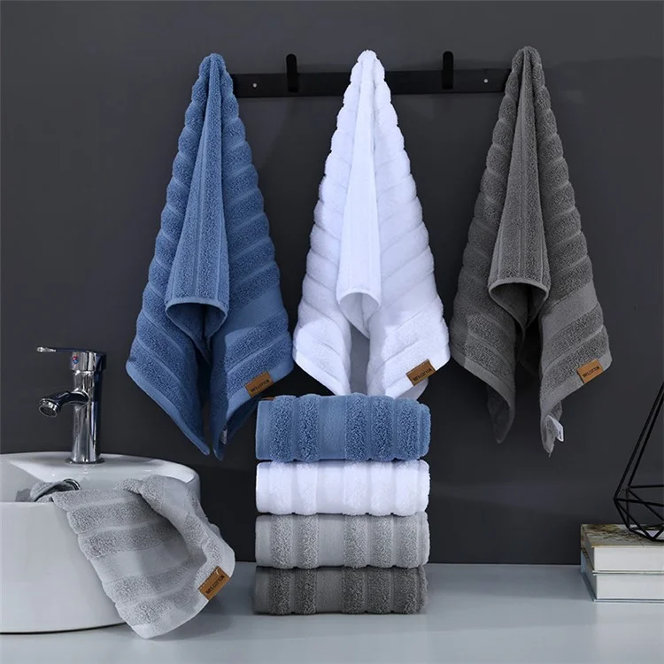 Toalhas de Rosto de Hotel Spa Algodão 34x74cm - Altamente Absorventes - Azul