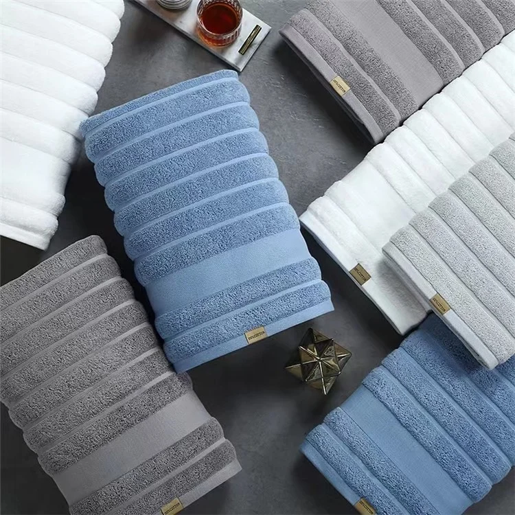 Toalhas de Rosto de Hotel Spa Algodão 34x74cm - Altamente Absorventes - Azul