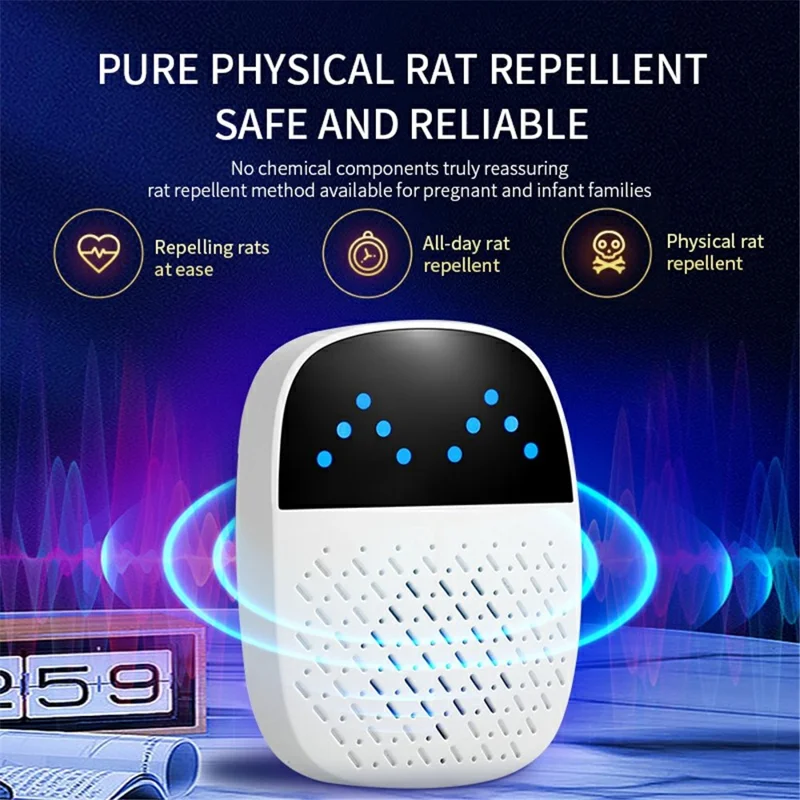 Cobertura de 360 ​​grados 801L Repellador de Plagas Ultrasónicas de Doble Frecuencia Para Roedores de Mosquitos - Enchufe de Ee. Uu.