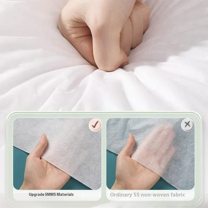 JIABEISHU Travel Disposable 4-Piece Bedding Set Bed Sheet + Quilt Cover + 2 Pillowcases - Cat Pattern