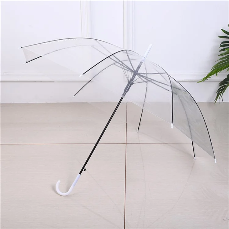 Ombrello curvo in PVC creativo, antivento, trasparente - Trasparente
