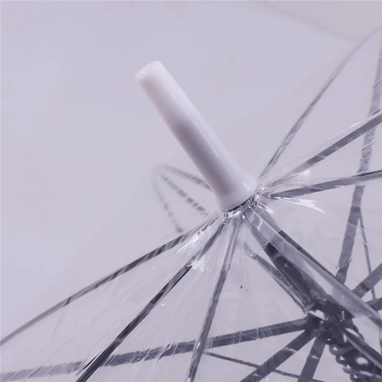 Ombrello curvo in PVC creativo, antivento, trasparente - Trasparente