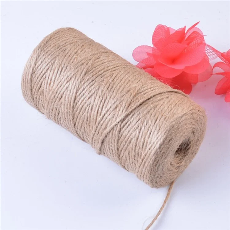 2mm Thickness Natural Jute Wire for Handmade Crafts DIY Projects Hemp Rope, Length: 100m