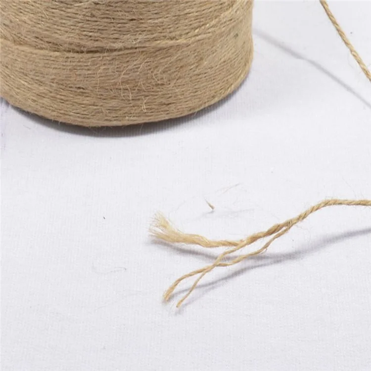 2mm Thickness Natural Jute Wire for Handmade Crafts DIY Projects Hemp Rope, Length: 100m