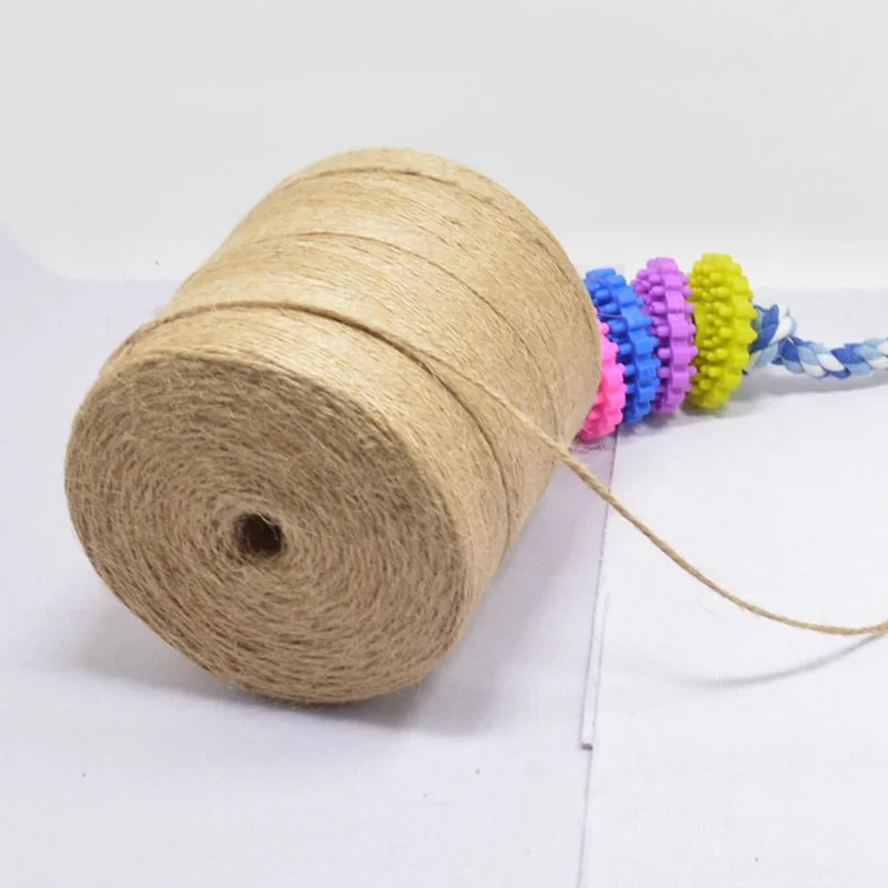 2mm Thickness Natural Jute Wire for Handmade Crafts DIY Projects Hemp Rope, Length: 100m