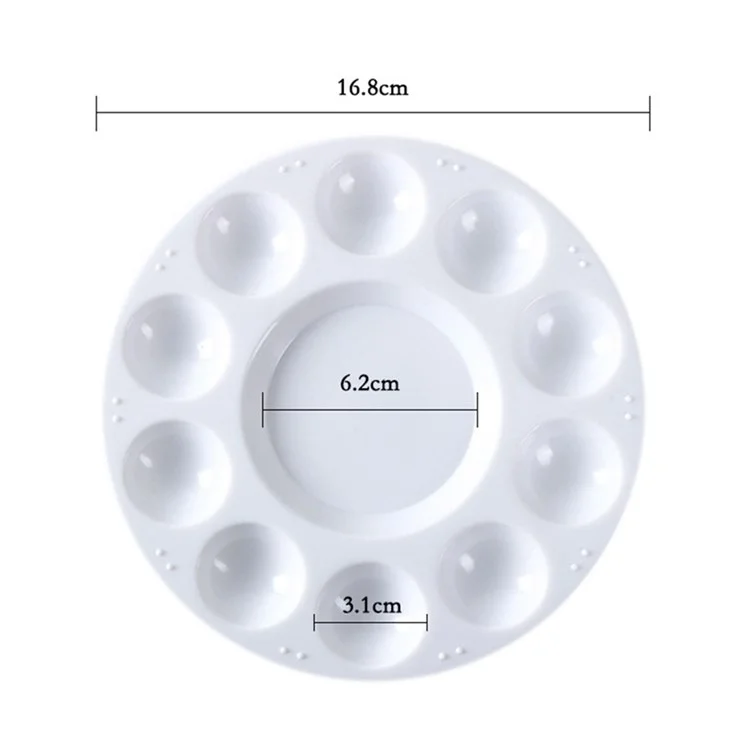 700063 Palette De Peinture Circulaire À 10 Cellules Artiste Enfant Étudiant Peinture Palette De Palettes De Mélange De Couleurs