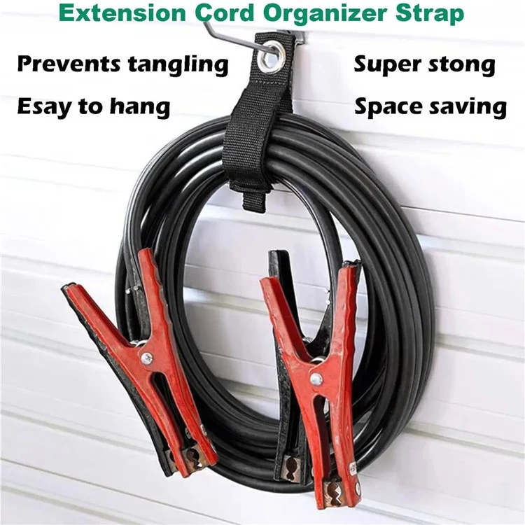 M: 38x260mm Home Tool Room Cord Storage Nylon Strap Heavy Objects Hanging Eyelet Tying Strap