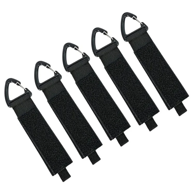 5Pcs Size S Carabiner Design Heavy Objects Tying Hanging Straps Extension Cord Nylon Storage Belt