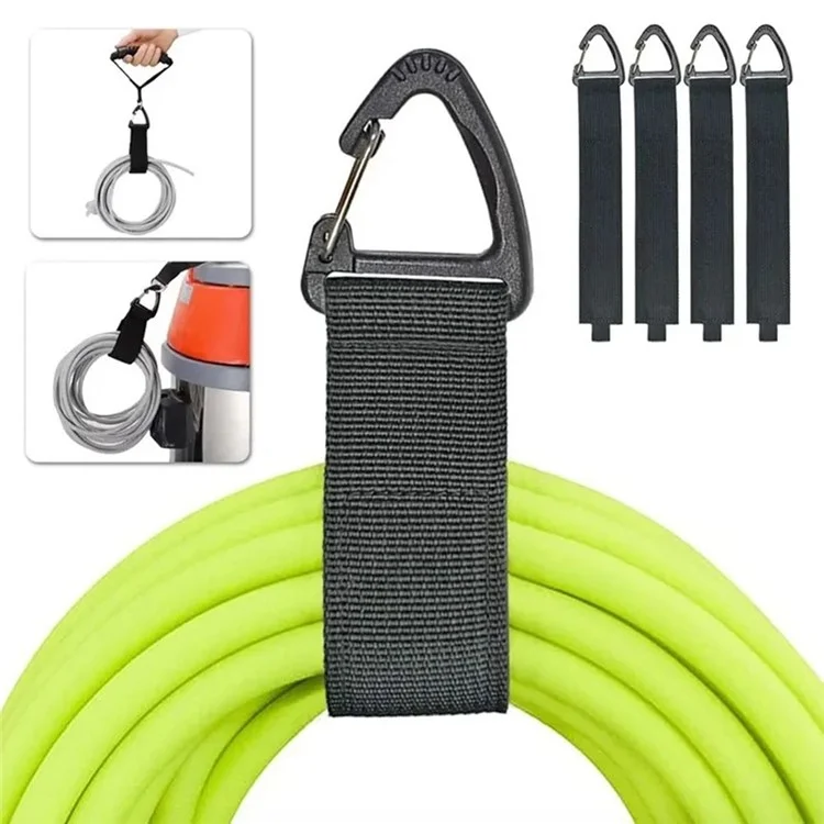 5Pcs Size S Carabiner Design Heavy Objects Tying Hanging Straps Extension Cord Nylon Storage Belt