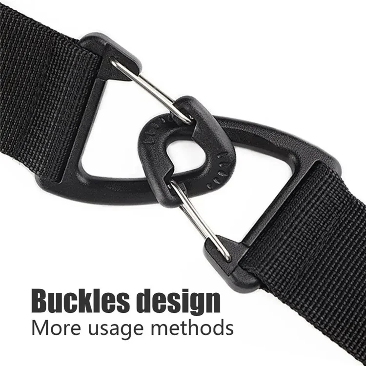 5Pcs Size S Carabiner Design Heavy Objects Tying Hanging Straps Extension Cord Nylon Storage Belt