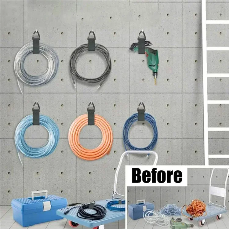 5Pcs Size S Carabiner Design Heavy Objects Tying Hanging Straps Extension Cord Nylon Storage Belt