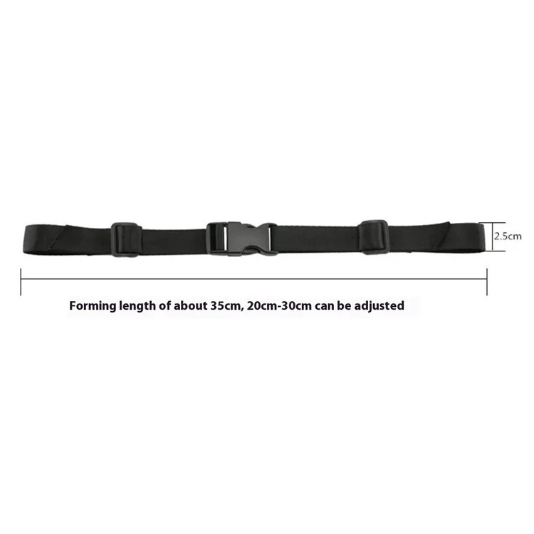 Backpack Shoulder Strap Fixing Insert Buckle Anti-Slip Nylon Strap School Bag Chest Strap DIY Backpack Accessory - Black