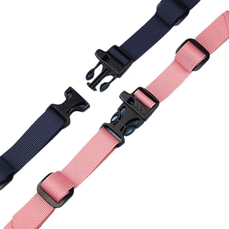 Backpack Shoulder Strap Fixing Insert Buckle Anti-slip Nylon Strap School Bag Chest Strap DIY Backpack Accessory - Pink
