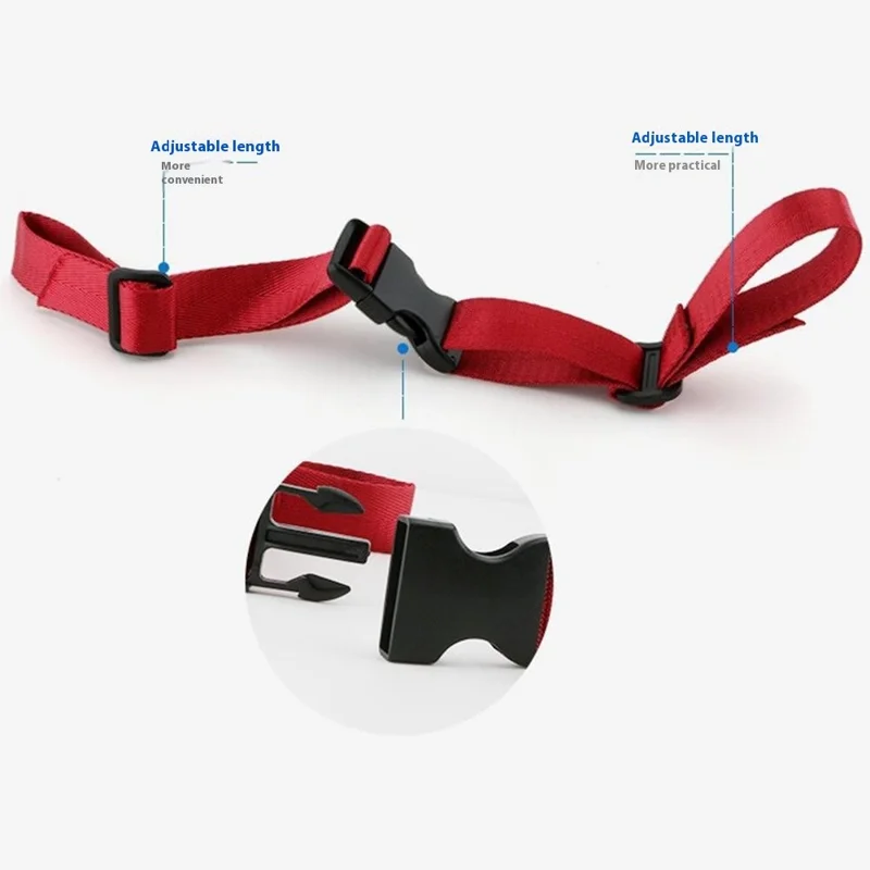 Backpack Shoulder Strap Fixing Insert Buckle Anti-slip Nylon Strap School Bag Chest Strap DIY Backpack Accessory - Pink