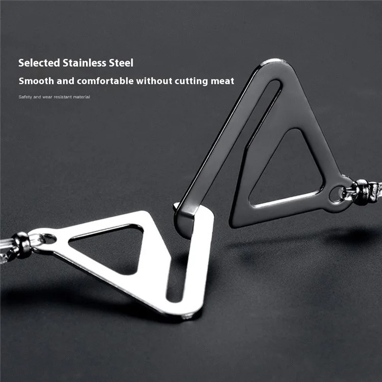 Triangle Hook Round Line Bra Straps Ultra-Thin Invisible Traceless Non-Slip Bra Shoulder Straps - Transparent