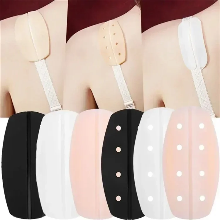 1 Pair Anti-slip Silicone Shoulder Pads Traceless Pressure Relief Bra Strap Shoulder Pad - Breathable / Light Skin Color