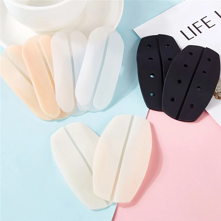 1 Pair Anti-slip Silicone Shoulder Pads Traceless Pressure Relief Bra Strap Shoulder Pad - Breathable / Light Skin Color