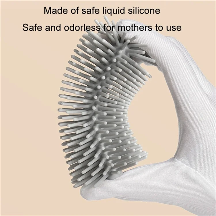 4pcs Silicone Clean Brush Kit Kind Baby Bottle Srawle Cleaner Crash (без Bpa, Без Сертификации Fda) - Зеленый / Вращающийся Набор
