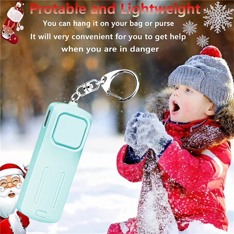 Outdoor Children Emergency Alarm with Light Portable Self-Defense 130dB Loud Alert Hanging Keychain - Pink