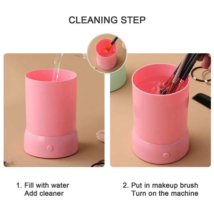 Pannello Per Trucco Elettrico Cleaspe Più Ricaricabile Ricaricabile Spazzole di Cosmetici Automatici Spugne Per Lavare lo Strumento di Pulizia - Verde