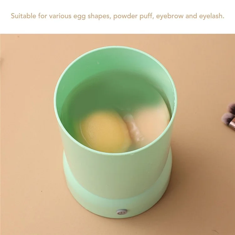Pannello Per Trucco Elettrico Cleaspe Più Ricaricabile Ricaricabile Spazzole di Cosmetici Automatici Spugne Per Lavare lo Strumento di Pulizia - Verde