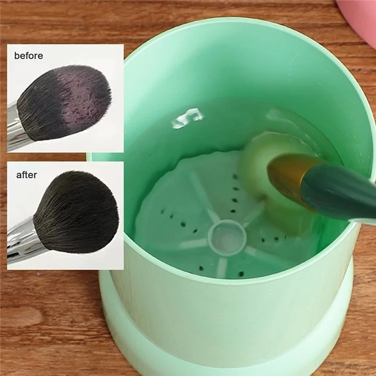 Pannello Per Trucco Elettrico Cleaspe Più Ricaricabile Ricaricabile Spazzole di Cosmetici Automatici Spugne Per Lavare lo Strumento di Pulizia - Verde