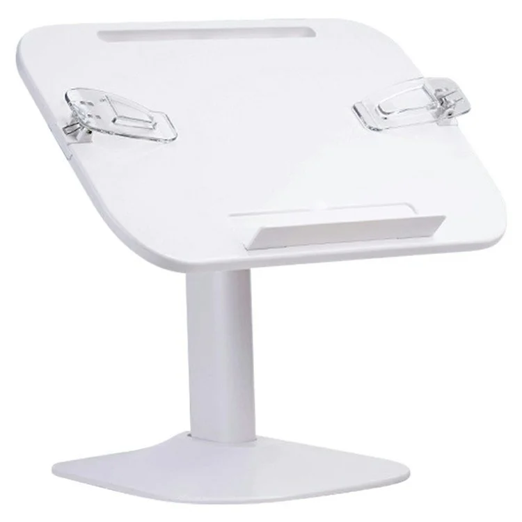 Children Reading Book Stand Multifunctional Telescopic Adjustable Angle Desktop Floor ABS Reading Rack - White